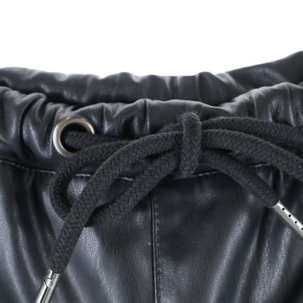 BREATH(ブレス) 24SS FAUX LEATHER SHORTS フェイクレザーショーツ メッシュパンチングハーフパンツ ブラック BR24SS-P1008