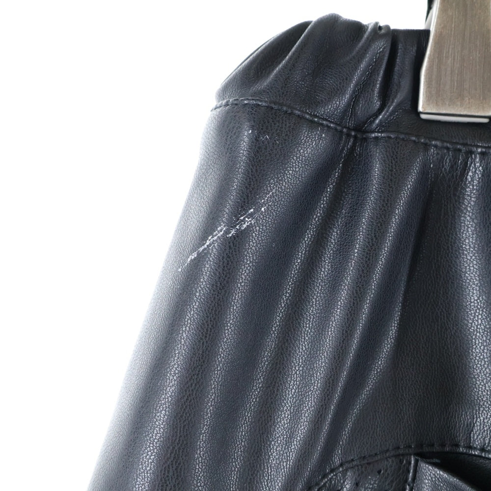 BREATH(ブレス) 24SS FAUX LEATHER SHORTS フェイクレザーショーツ メッシュパンチングハーフパンツ ブラック BR24SS-P1008