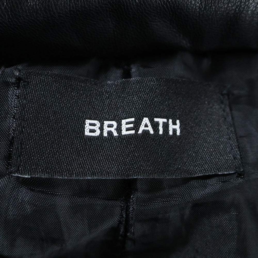 BREATH(ブレス) 24SS FAUX LEATHER SHORTS フェイクレザーショーツ メッシュパンチングハーフパンツ ブラック BR24SS-P1008