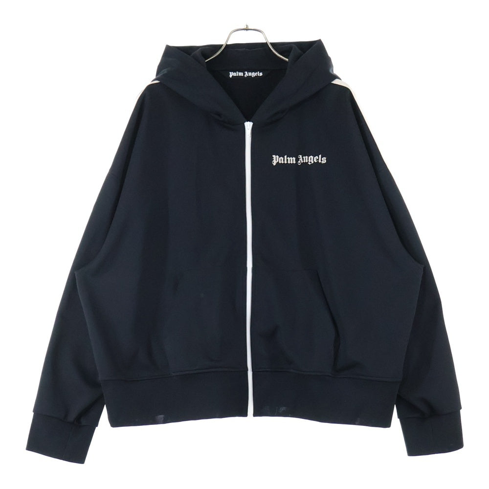 Palm Angels(パームエンジェルス) 23SS Zip Hoodie Track Jacket ジップアップ フーディトラックジャケット ブラック PMBD051S23FAB001