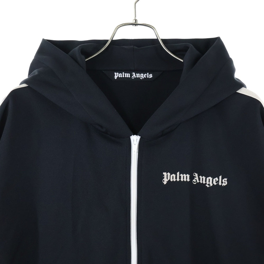 Palm Angels(パームエンジェルス) 23SS Zip Hoodie Track Jacket ジップアップ フーディトラックジャケット ブラック PMBD051S23FAB001
