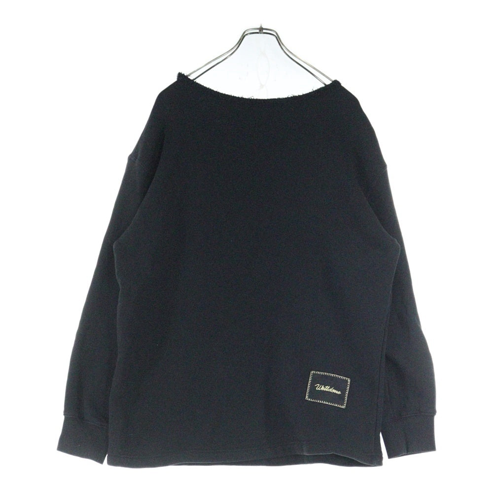 we11done(ウェルダン) 21SS カットオフ ロゴワッペン付きスウェット ブラック WD-TS0-21-509-U-BK
