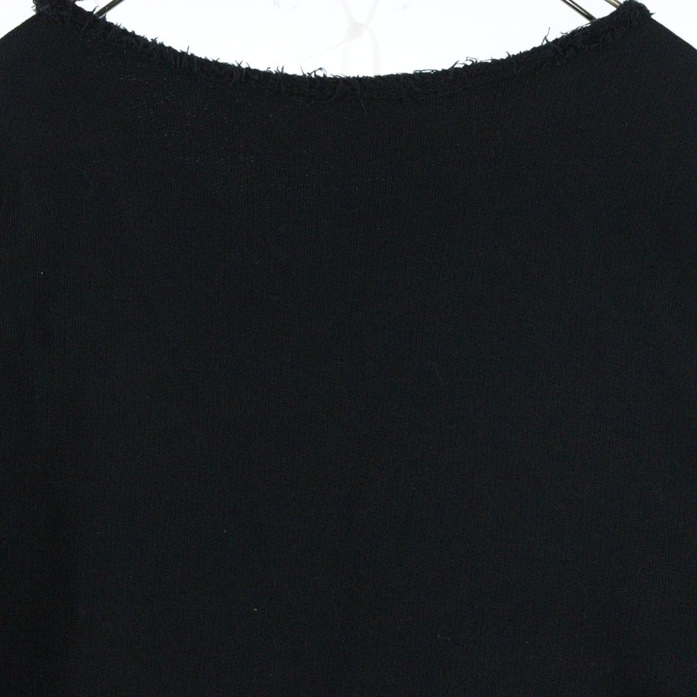 we11done(ウェルダン) 21SS カットオフ ロゴワッペン付きスウェット ブラック WD-TS0-21-509-U-BK