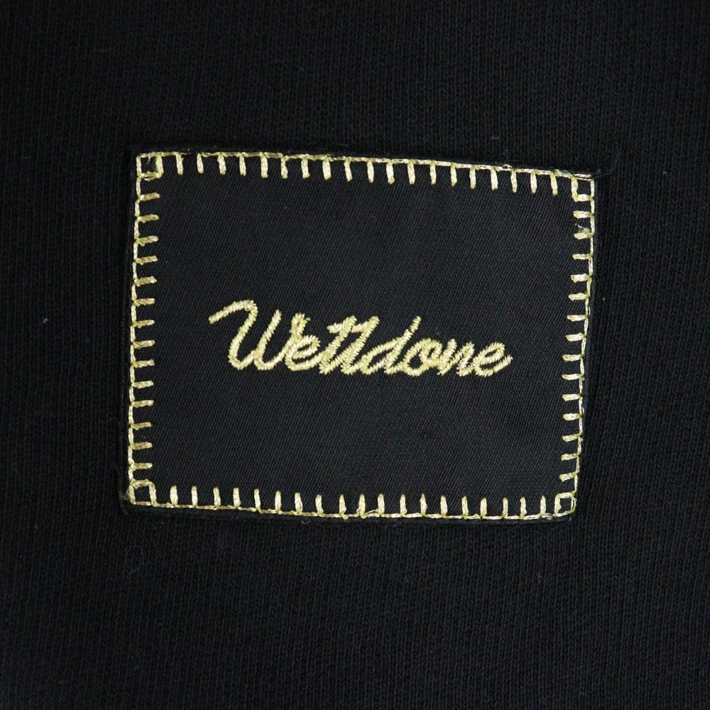 we11done(ウェルダン) 21SS カットオフ ロゴワッペン付きスウェット ブラック WD-TS0-21-509-U-BK
