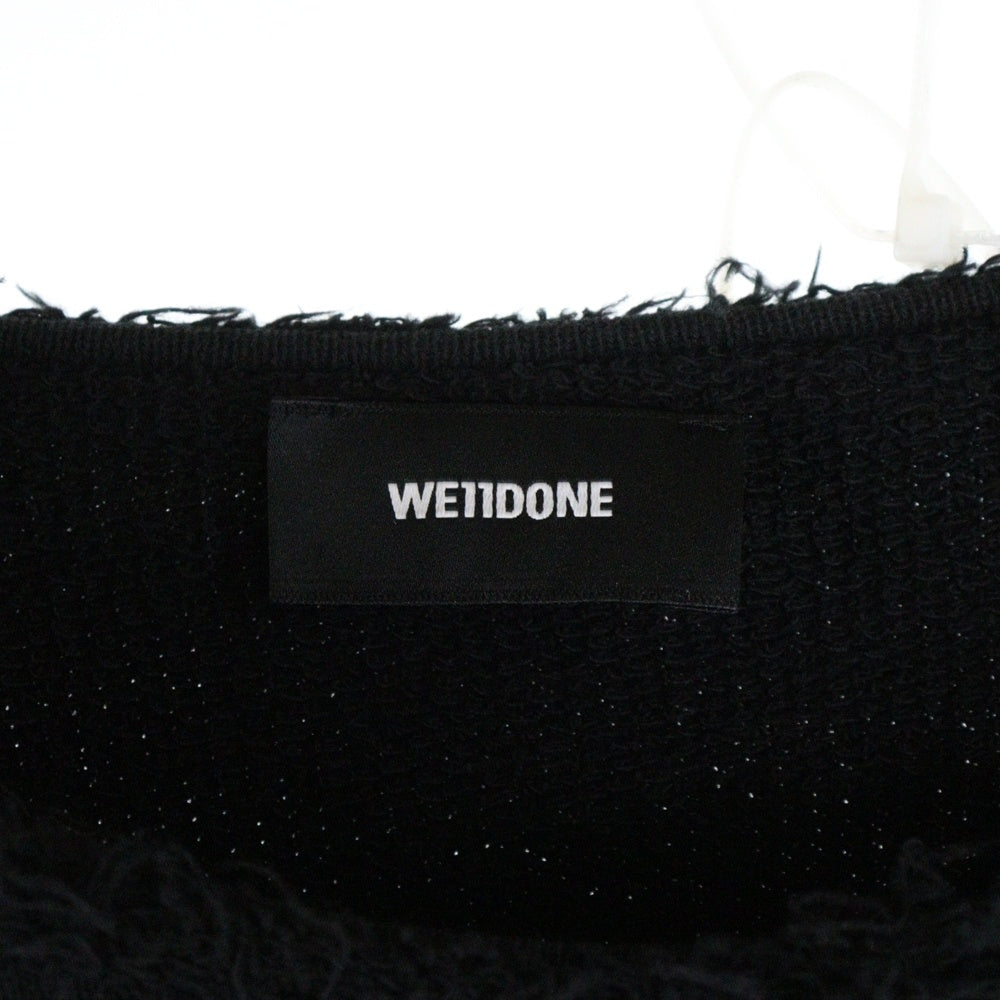 we11done(ウェルダン) 21SS カットオフ ロゴワッペン付きスウェット ブラック WD-TS0-21-509-U-BK