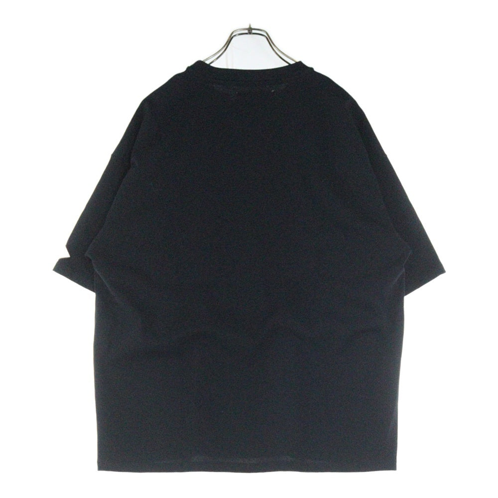 PASSION DESIRE(パッションデザイア) CORD EMBROIDERED T-SHIRT BONES コード刺繍半袖Tシャツ クルーネックカットソー ブラック PD25SC03
