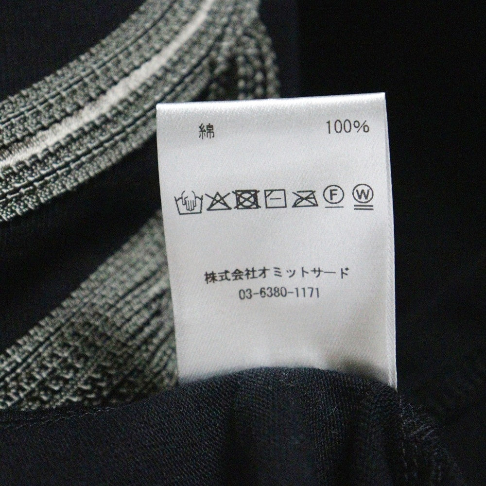 PASSION DESIRE(パッションデザイア) CORD EMBROIDERED T-SHIRT BONES コード刺繍半袖Tシャツ クルーネックカットソー ブラック PD25SC03