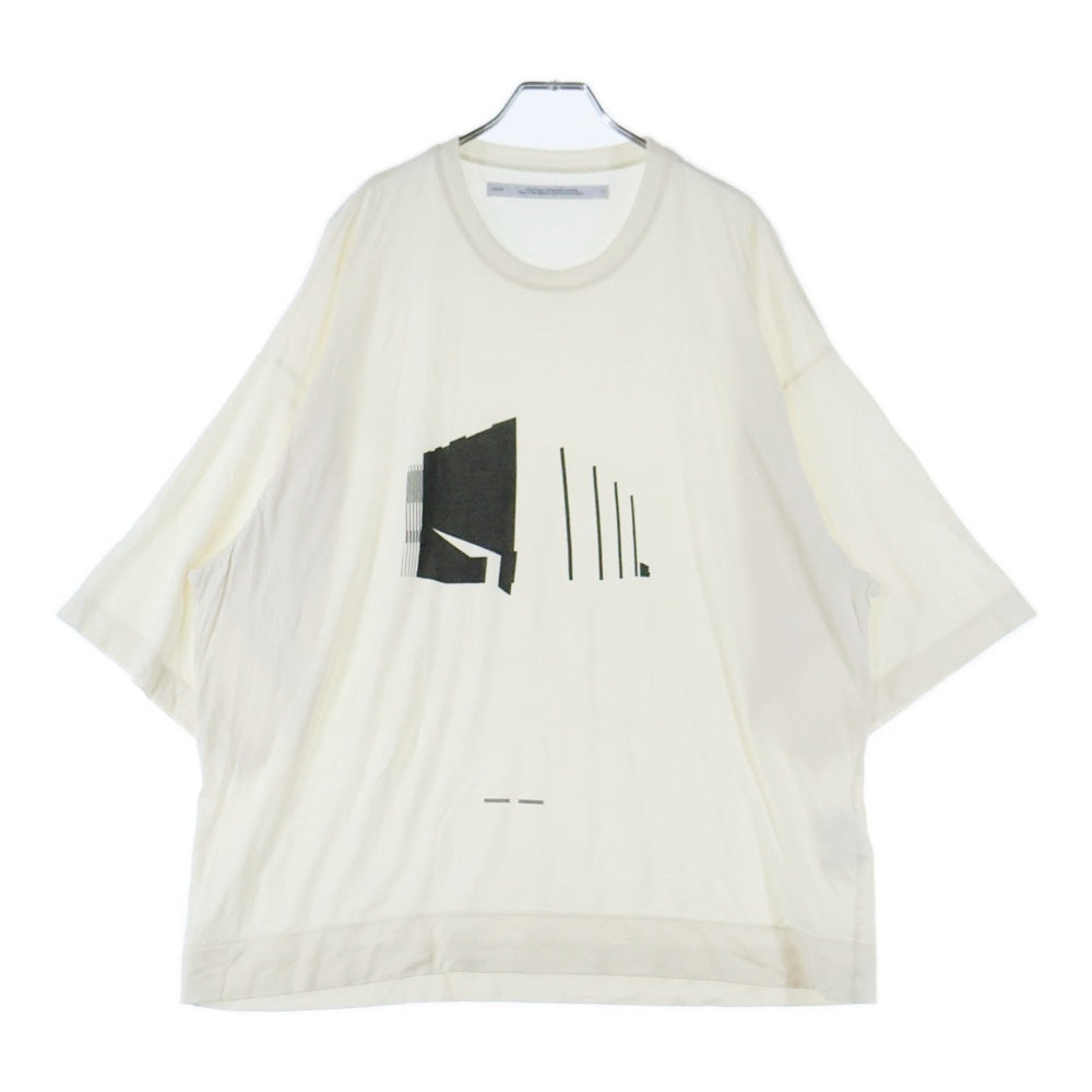 JULIUS(ユリウス) 23SS ドレープ オーバーサイズ半袖Tシャツ カットソー アイボリー 817CPM1