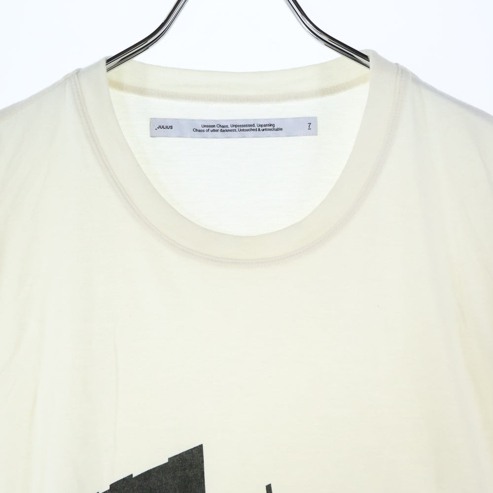 JULIUS(ユリウス) 23SS ドレープ オーバーサイズ半袖Tシャツ カットソー アイボリー 817CPM1