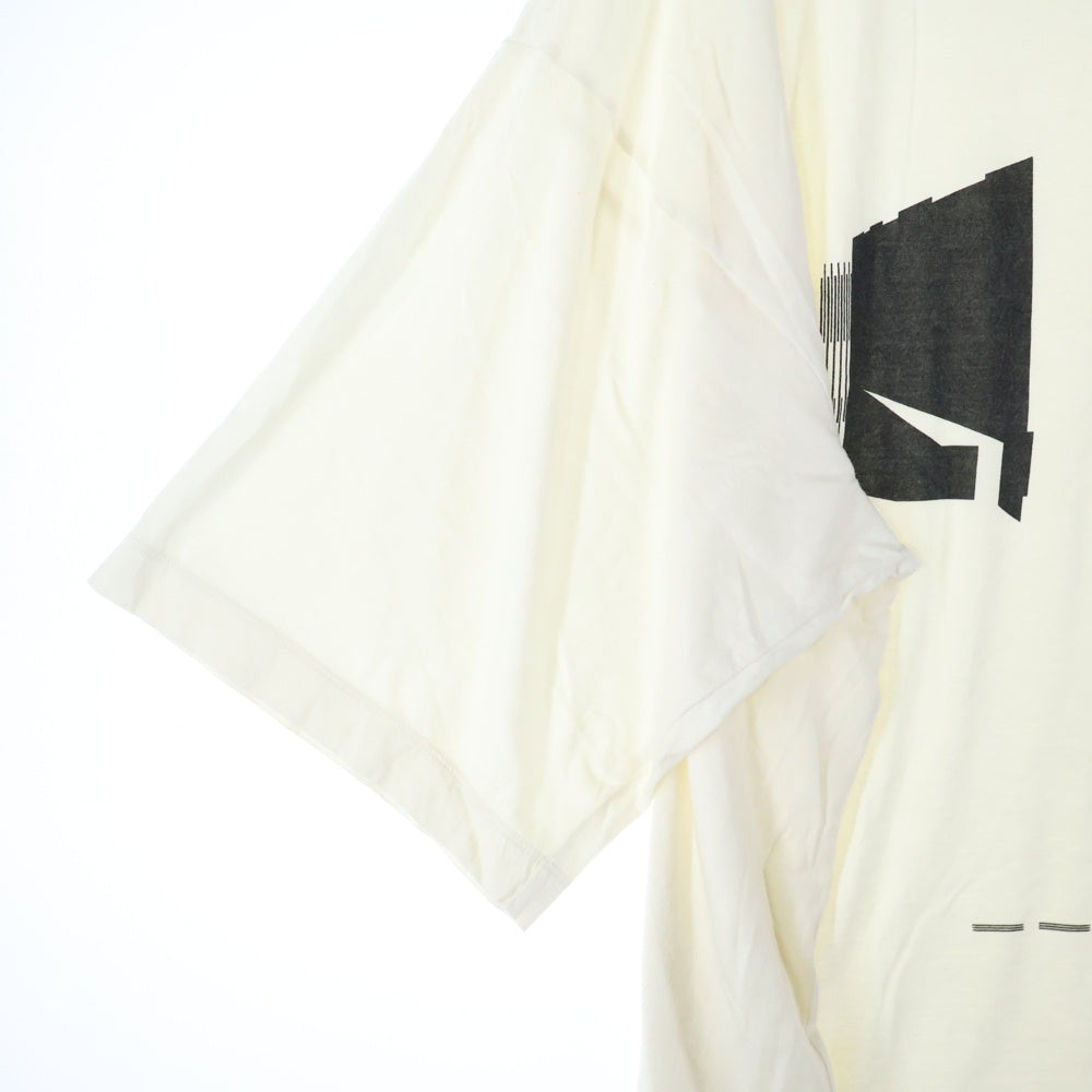 JULIUS(ユリウス) 23SS ドレープ オーバーサイズ半袖Tシャツ カットソー アイボリー 817CPM1