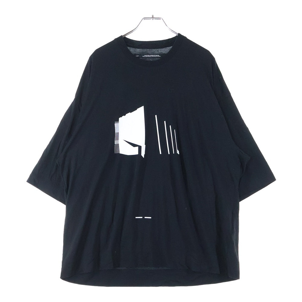 JULIUS(ユリウス) 23SS ドレープ オーバーサイズ半袖Tシャツ カットソー ブラック 817CPM1