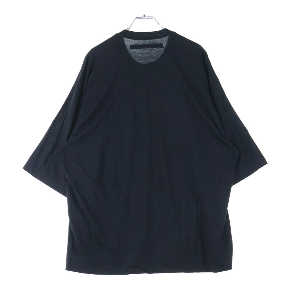 JULIUS(ユリウス) 23SS ドレープ オーバーサイズ半袖Tシャツ カットソー ブラック 817CPM1