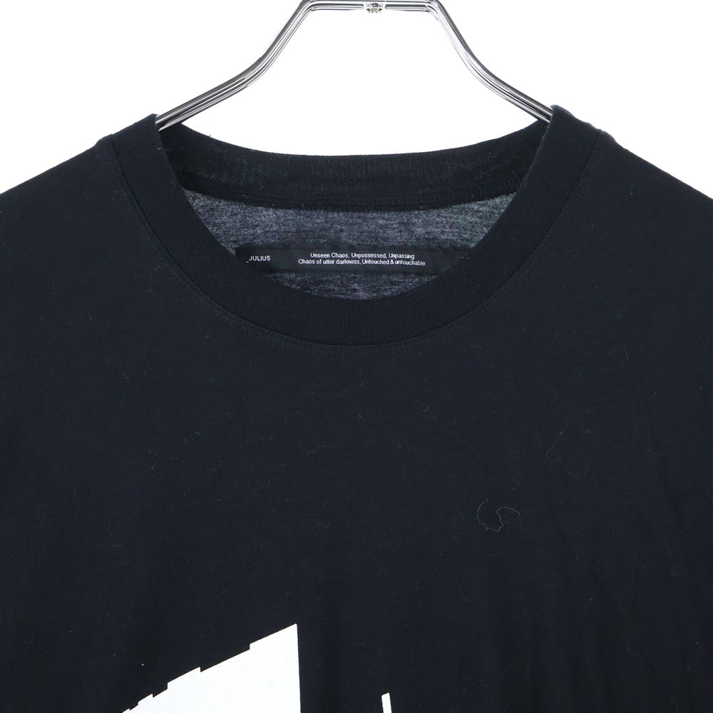 JULIUS(ユリウス) 23SS ドレープ オーバーサイズ半袖Tシャツ カットソー ブラック 817CPM1