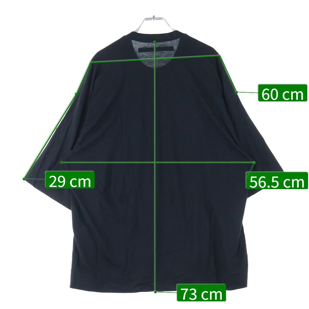 JULIUS(ユリウス) 23SS ドレープ オーバーサイズ半袖Tシャツ カットソー ブラック 817CPM1