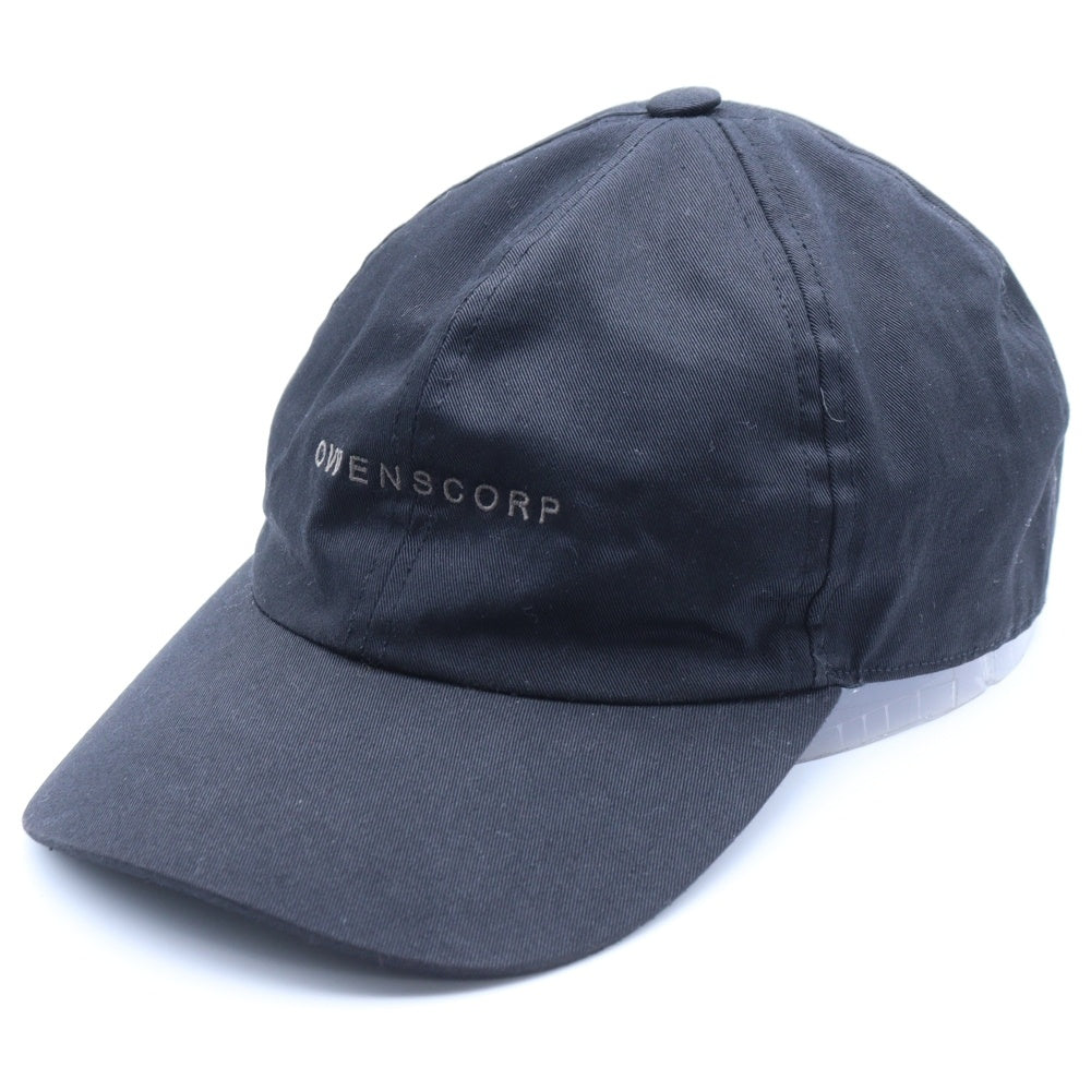 Rick Owens(リックオウエンス) 24SS OWENSCORP 刺繍ベースボールキャップ ブラック RR01D3400-TWEM12