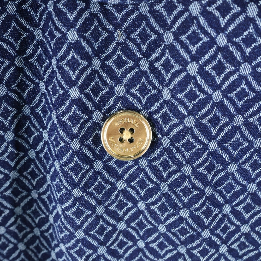 MICHAEL KORS(マイケルコース) 総柄デニムジャケット ネイビー JF420G7GQC