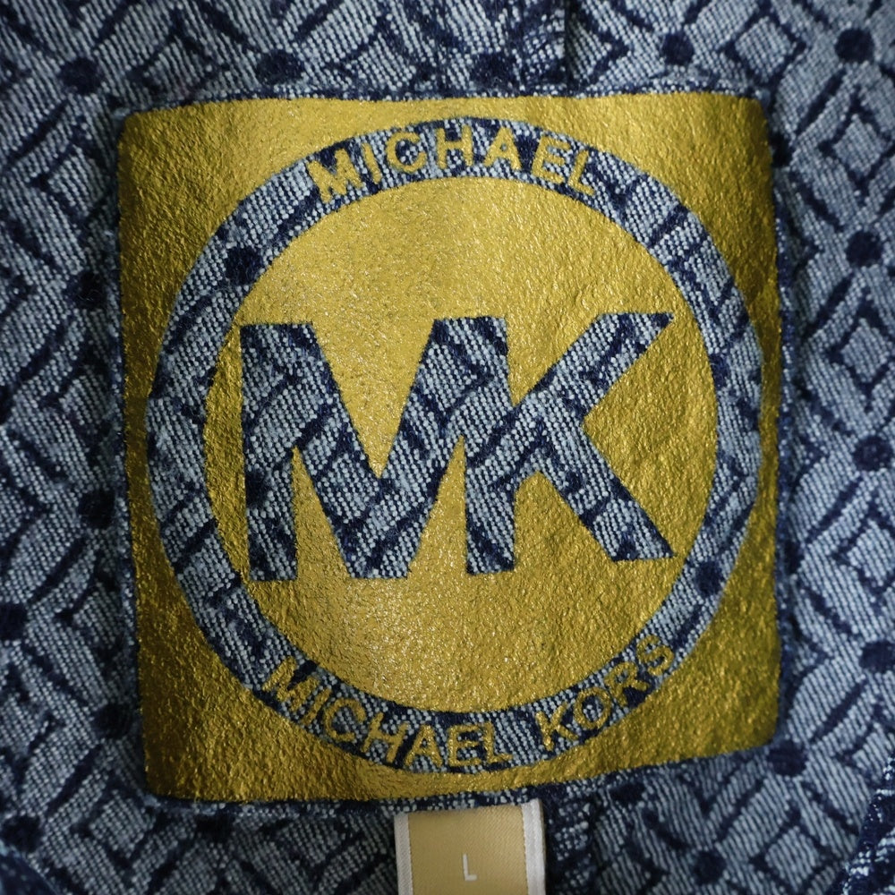 MICHAEL KORS(マイケルコース) 総柄デニムジャケット ネイビー JF420G7GQC