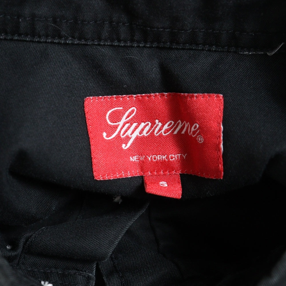 SUPREME(シュプリーム) 22SS Small Box Shirt スモールボックス ワッペン付き長袖シャツ ブラック