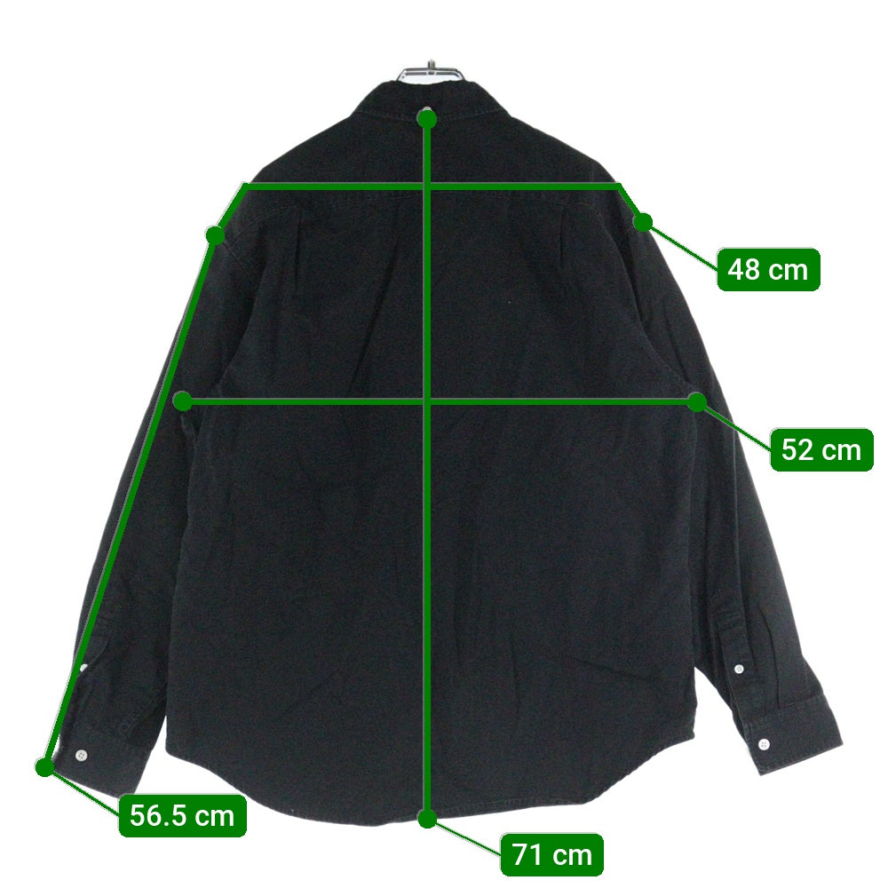 SUPREME(シュプリーム) 22SS Small Box Shirt スモールボックス ワッペン付き長袖シャツ ブラック