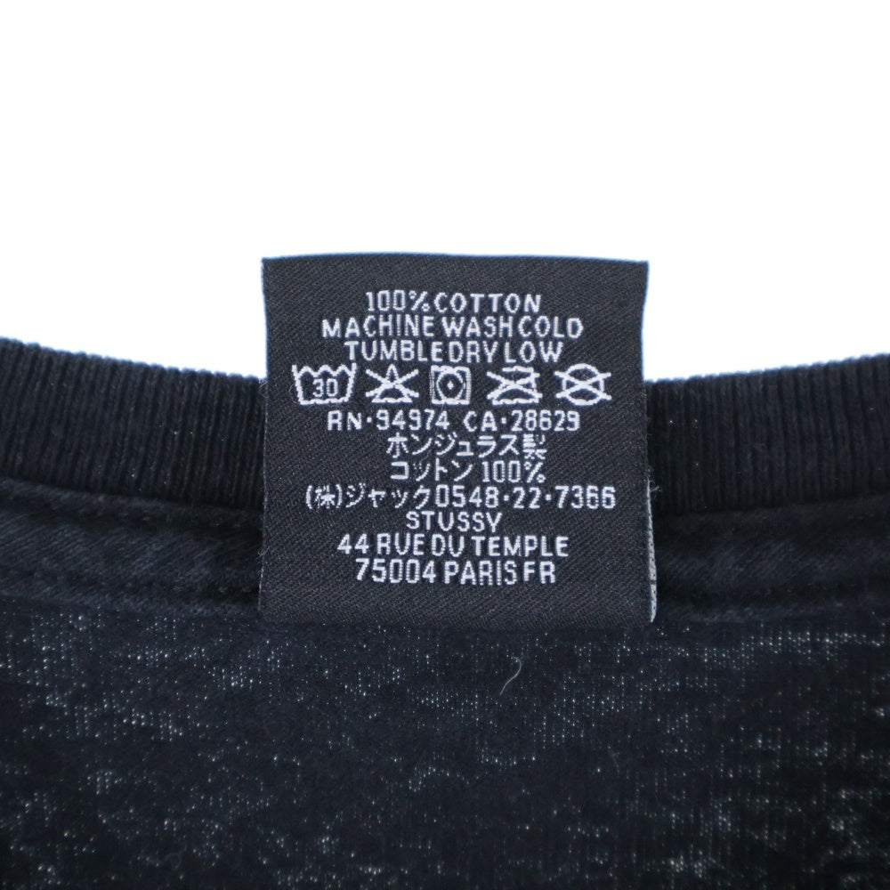 STUSSY(ステューシー) ×Born x Raised Handstyle Tee ボーンレイズド ハンドスタイル プリント半袖Tシャツ ブラック