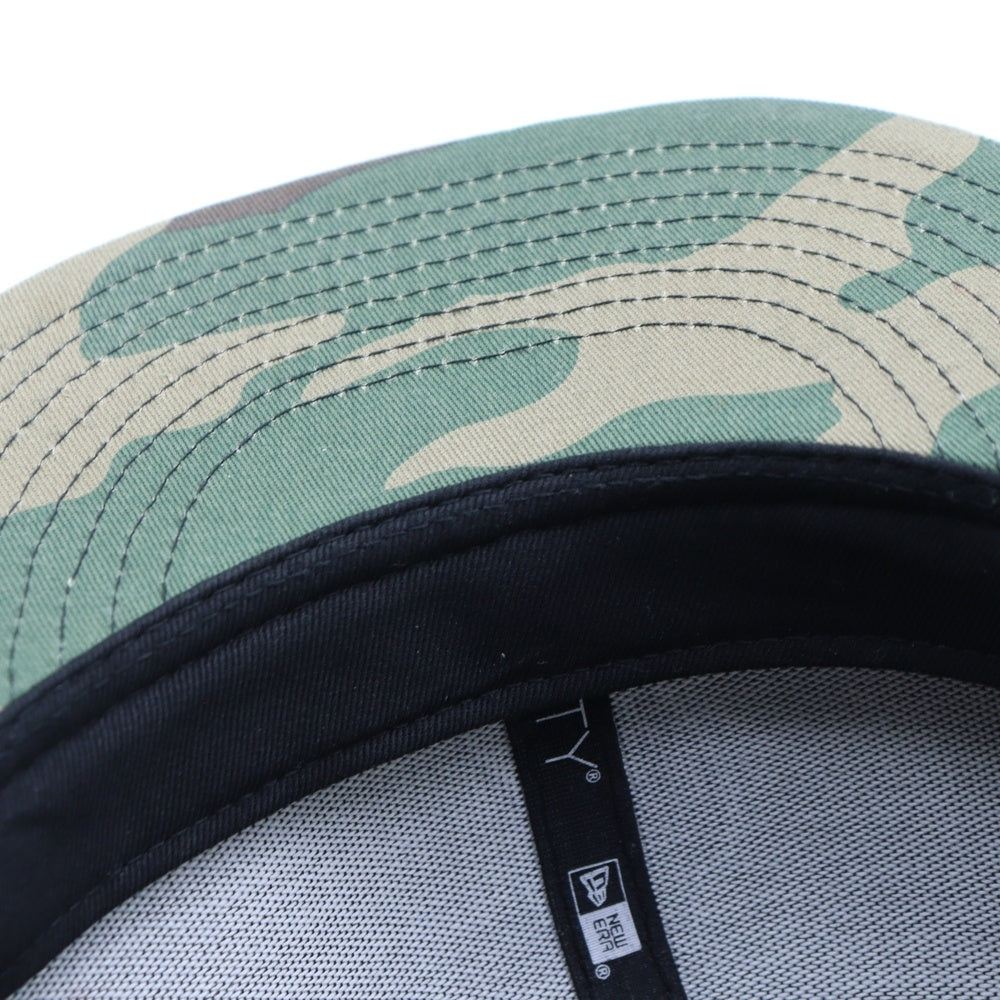 STUSSY(ステューシー) ×Newera Curly S 59FIFTY ニューエラ カーリーSロゴ刺繍 ベースボールキャップ カモフラ グリーン