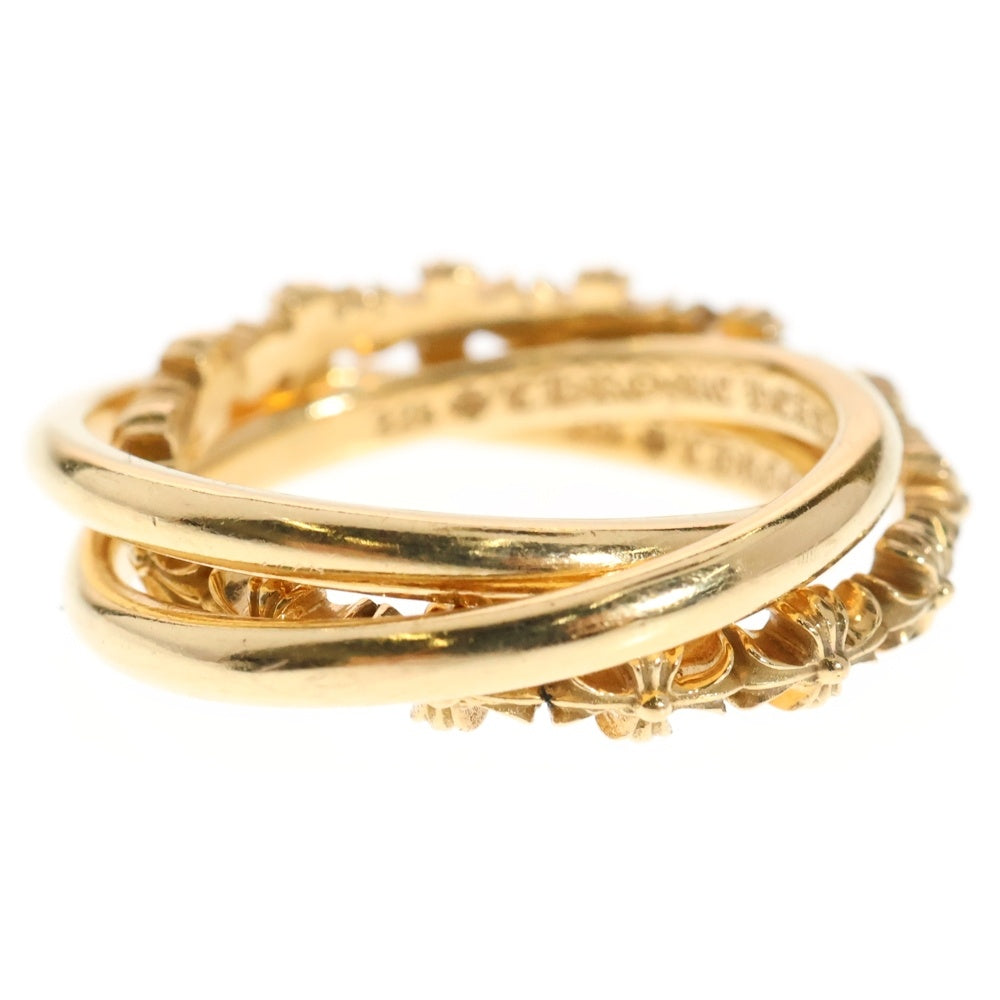 CHROME HEARTS(クロムハーツ) 22K TINY E CH PLUS BAND TRPL タイニーE CHプラス トリプルバンドリング ゴールド