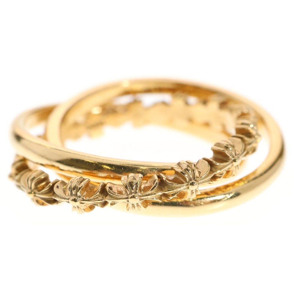 CHROME HEARTS(クロムハーツ) 22K TINY E CH PLUS BAND TRPL タイニーE CHプラス トリプルバンドリング ゴールド