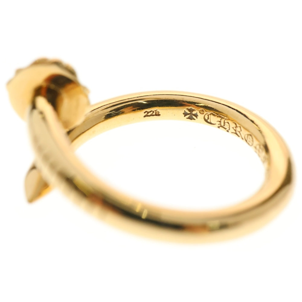 CHROME HEARTS(クロムハーツ) 22K NAIL CRSBALL クロスボール ネイルリング ゴールド