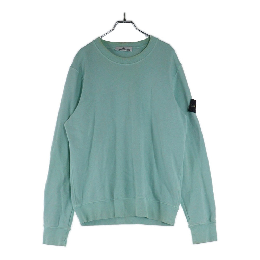 STONE ISLAND(ストーンアイランド) 21AW Crewneck Sweatshirt 袖ロゴワッペン クルーネック 長袖スウェット トレーナー ライトグリーン 741563051