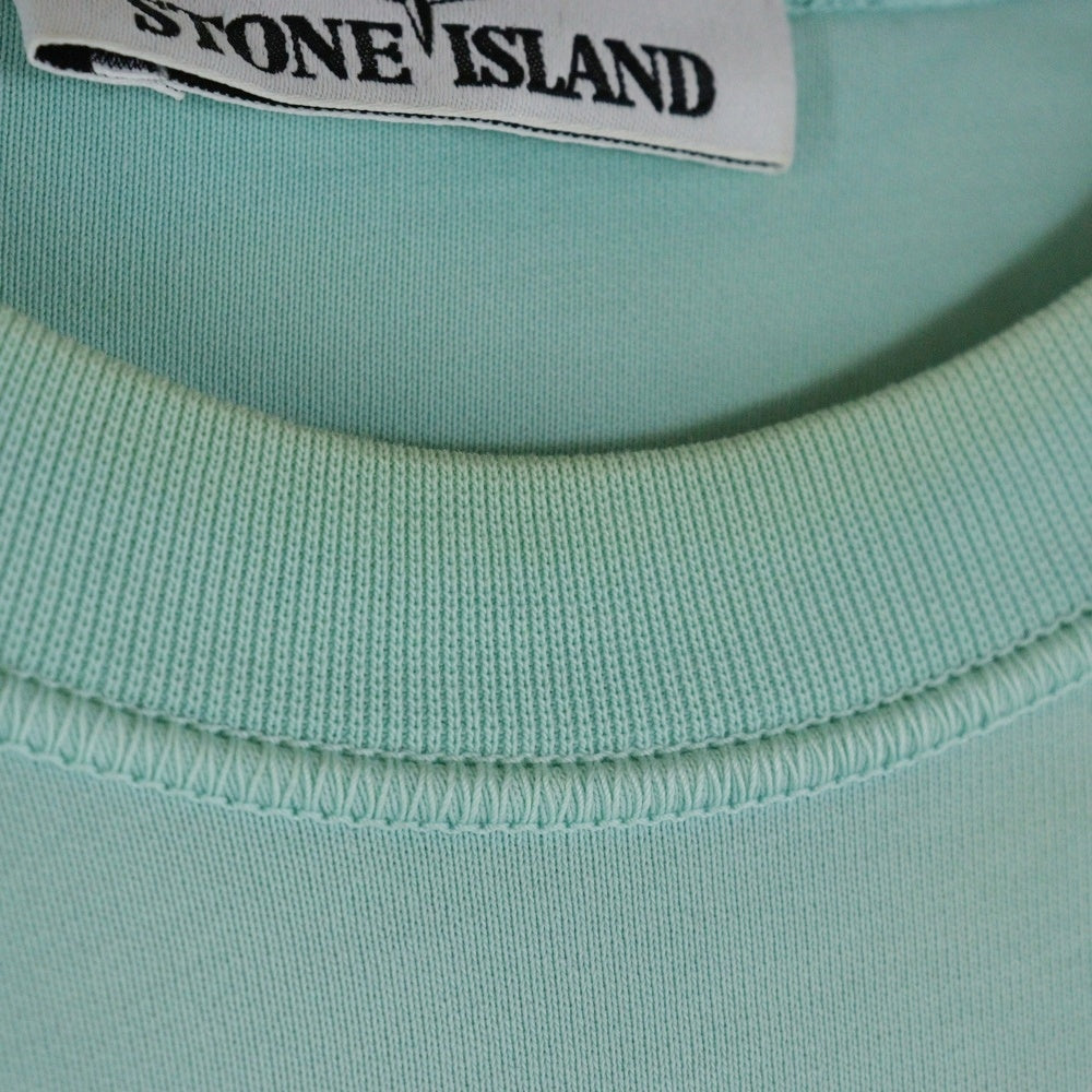 STONE ISLAND(ストーンアイランド) 21AW Crewneck Sweatshirt 袖ロゴワッペン クルーネック 長袖スウェット トレーナー ライトグリーン 741563051