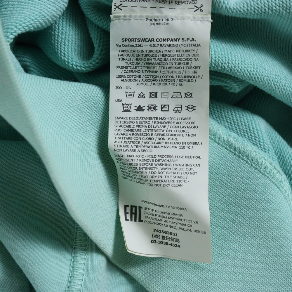 STONE ISLAND(ストーンアイランド) 21AW Crewneck Sweatshirt 袖ロゴワッペン クルーネック 長袖スウェット トレーナー ライトグリーン 741563051