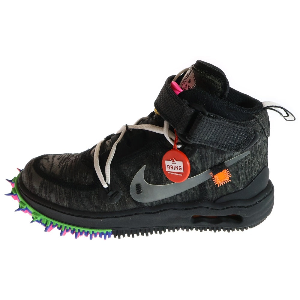 NIKE(ナイキ) OFF-WHITE AIR FORCE 1 MID オフホワイト エアフォース 1 ミッド ハイカットスニーカー ブラック レディース US5.5/24cm DD6290-001