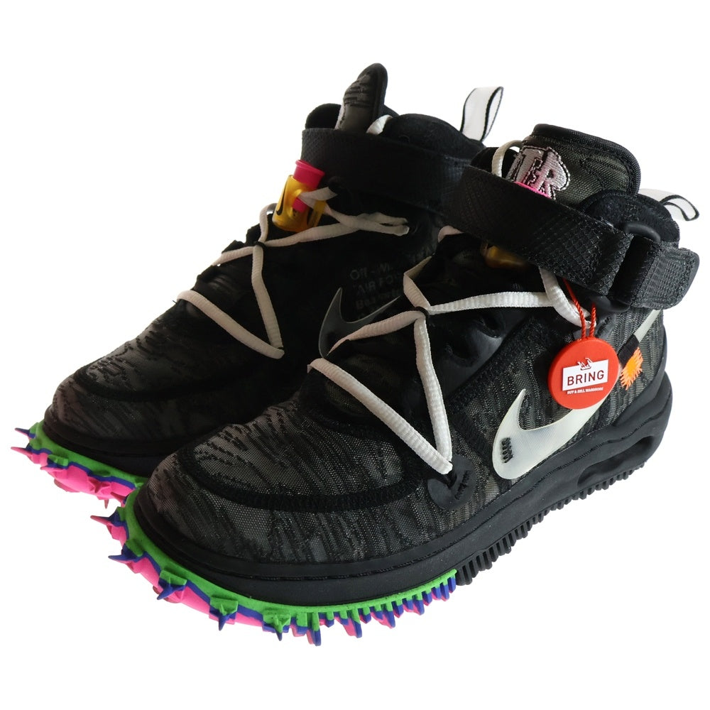 NIKE(ナイキ) OFF-WHITE AIR FORCE 1 MID オフホワイト エアフォース 1 ミッド ハイカットスニーカー ブラック レディース US5.5/24cm DD6290-001