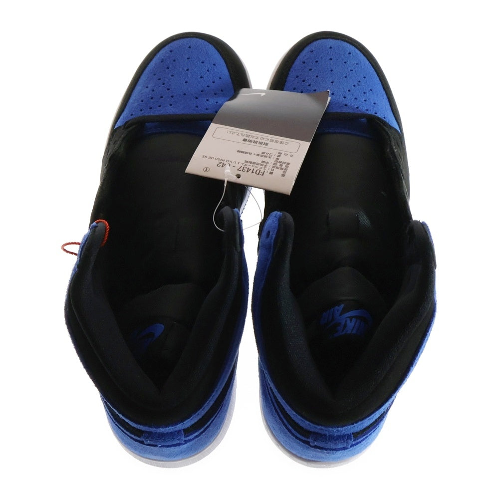 NIKE(ナイキ) AIR JORDAN 1 RETRO HIGH OG GS ROYAL REIMAGINED エアジョーダン1 レトロ ロイヤルリイマジンド ハイカットスニーカー レディース US6Y/24cm FD1437-042
