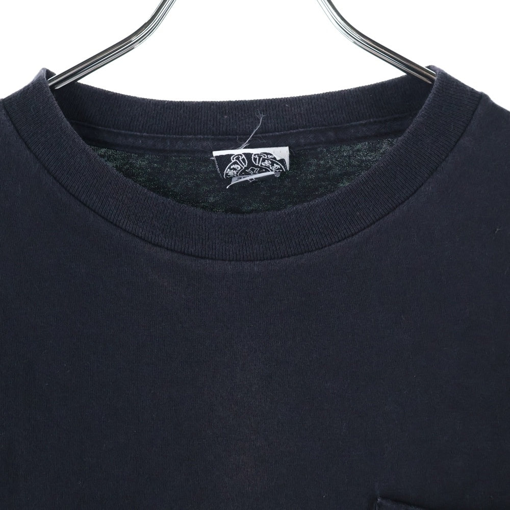 CHROME HEARTS(クロムハーツ) OLD Dagger Logo Print Long TEE オールドモデル フロントダガーロゴ 袖フローラルプリント 長袖Tシャツ カットソー ブラック/ホワイト