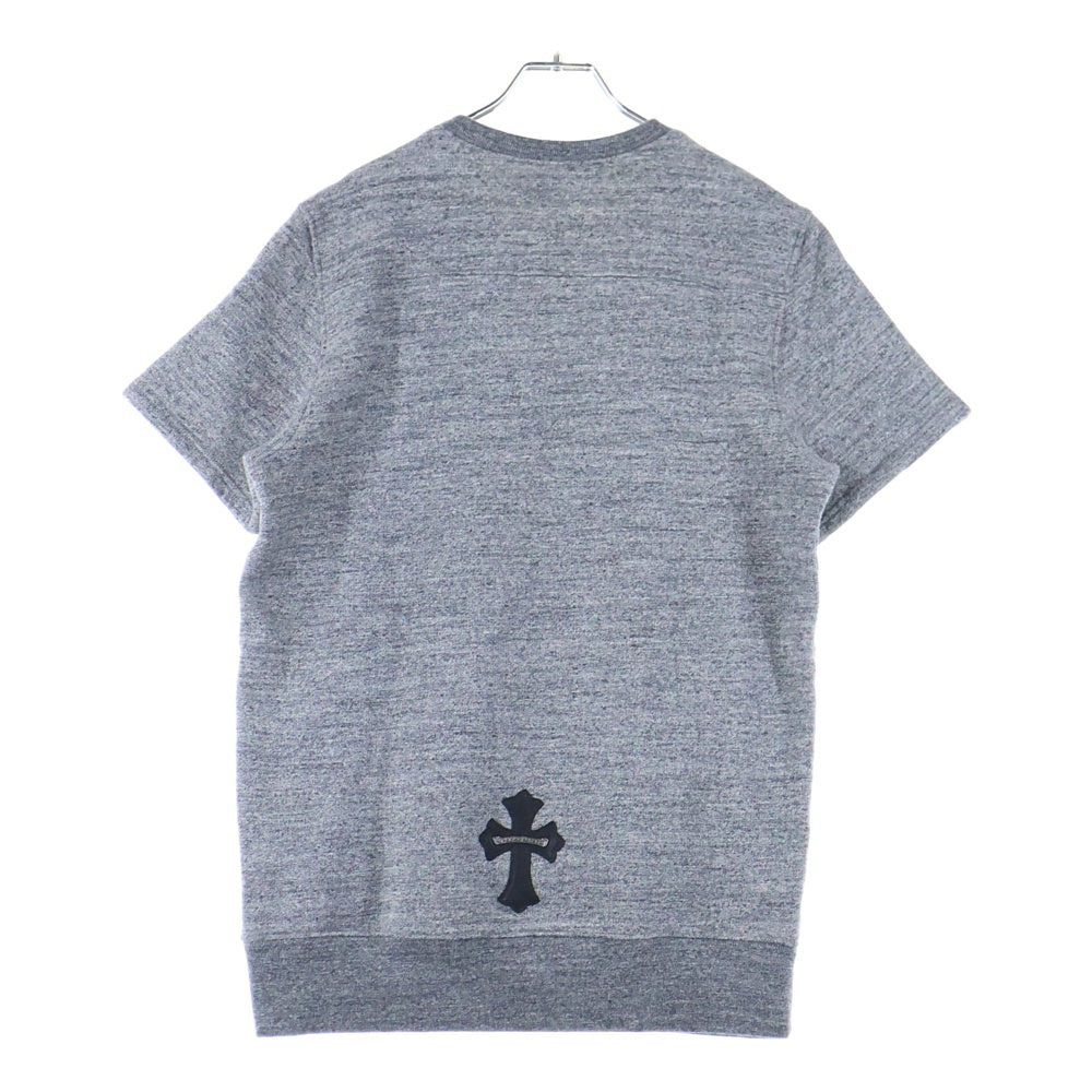 CHROME HEARTS(クロムハーツ) Cross Patch Scroll Label Crewneck Sweatshirt クロスパッチクルーネックスウェットシャツ 半袖スウェットTシャツ グレー