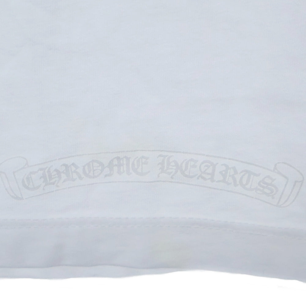 CHROME HEARTS(クロムハーツ) BS FLUER BSフレアボタン コットン 半袖ポロシャツ ホワイト