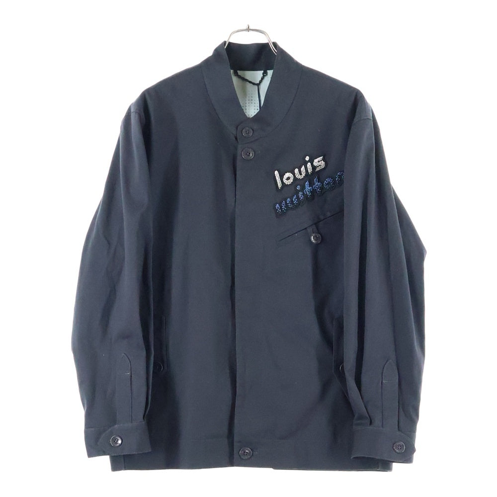 LOUIS VUITTON(ルイヴィトン) 23AW ビーズロゴワッペン付き コットンジャケット グレー RM232 FAD HPB70W