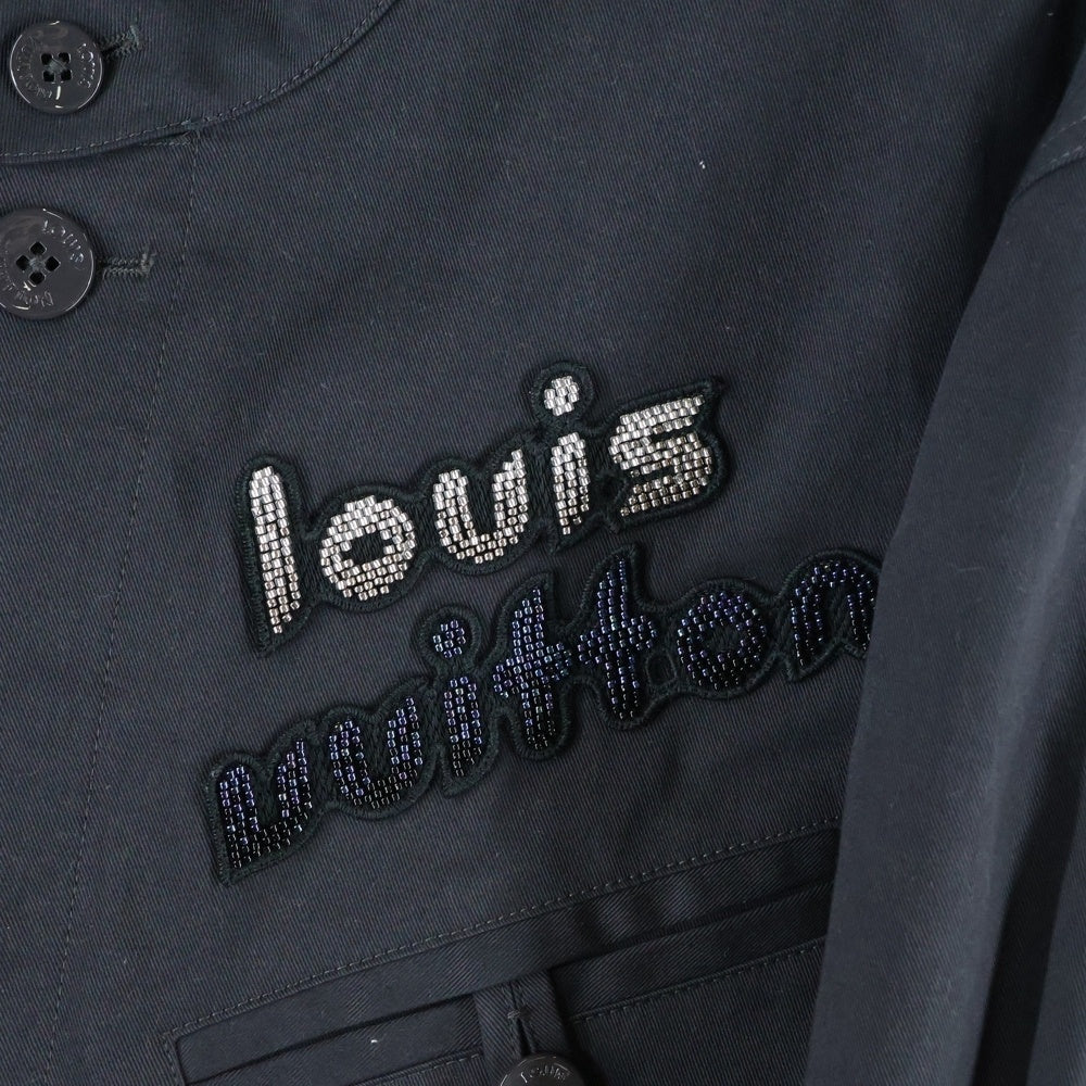 LOUIS VUITTON(ルイヴィトン) 23AW ビーズロゴワッペン付き コットンジャケット グレー RM232 FAD HPB70W