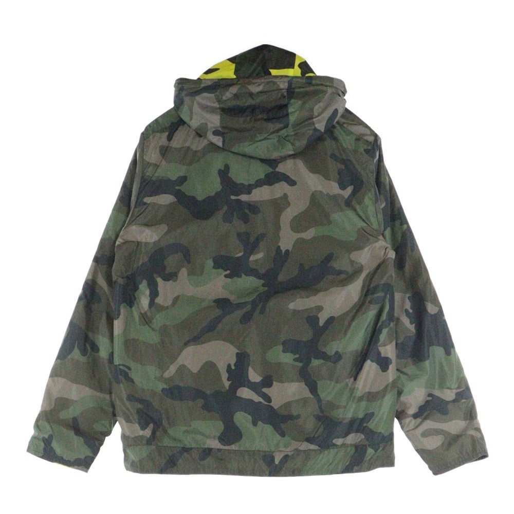 VALENTINO(ヴァレンティノ) カモフラ リーバシブルジャケット フード取り外し可能 グリーン