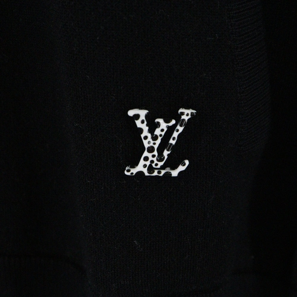LOUIS VUITTON(ルイヴィトン) 23SS ×草間彌生 YK サイケデリックフラワー ニットジップアップパーカー ブラック RM231H X14 HON36W