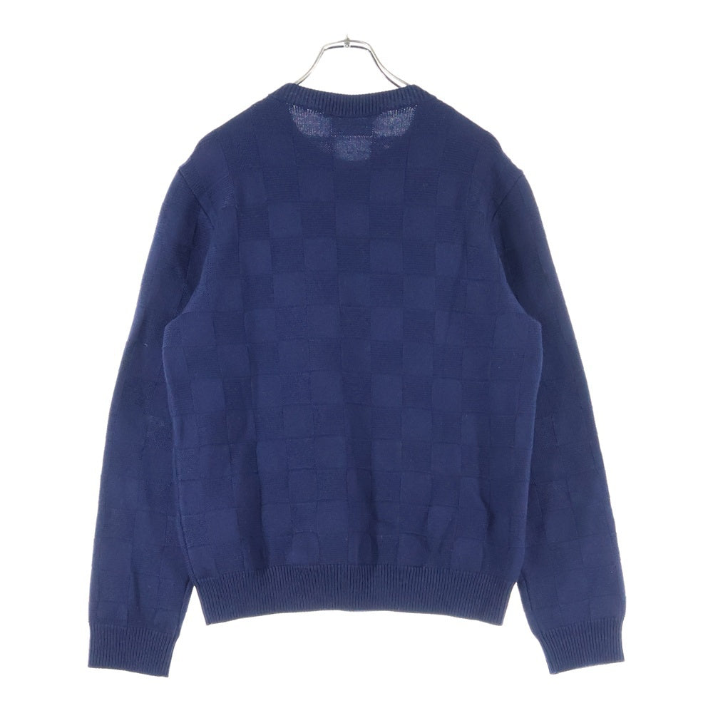 LOUIS VUITTON(ルイヴィトン) 24SS ダミエ クルーネックニット ネイビー RM241 ZLL HQN69W