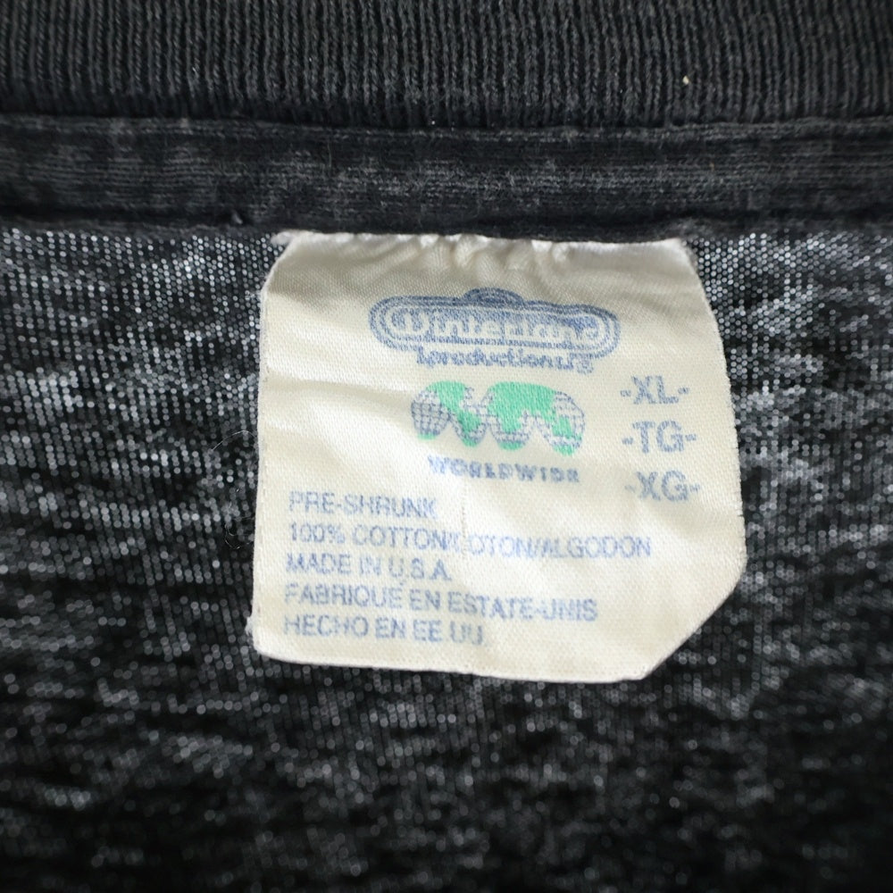 VINTAGE(ヴィンテージ) 90s MARILYN MANSON 1996 NO FORGIVENESS WHEN I'M GOD EVERYONE DIES マリリンマンソン プリント長袖Tシャツ カットソー ブラック