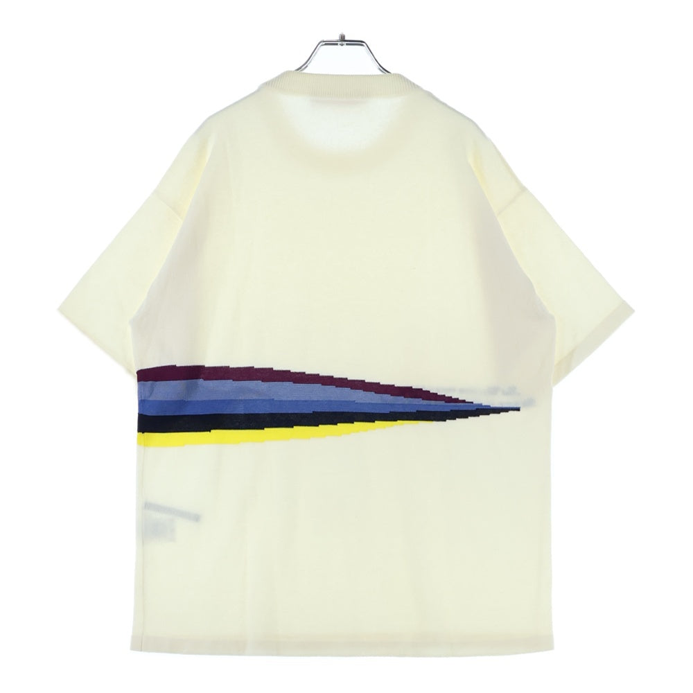 LOUIS VUITTON(ルイヴィトン) 19SS Plain Rainbow Cahmere Shirt HGN75WLZM 920N LVレインボーインタルシアカシミヤ半袖ニット アイボリー