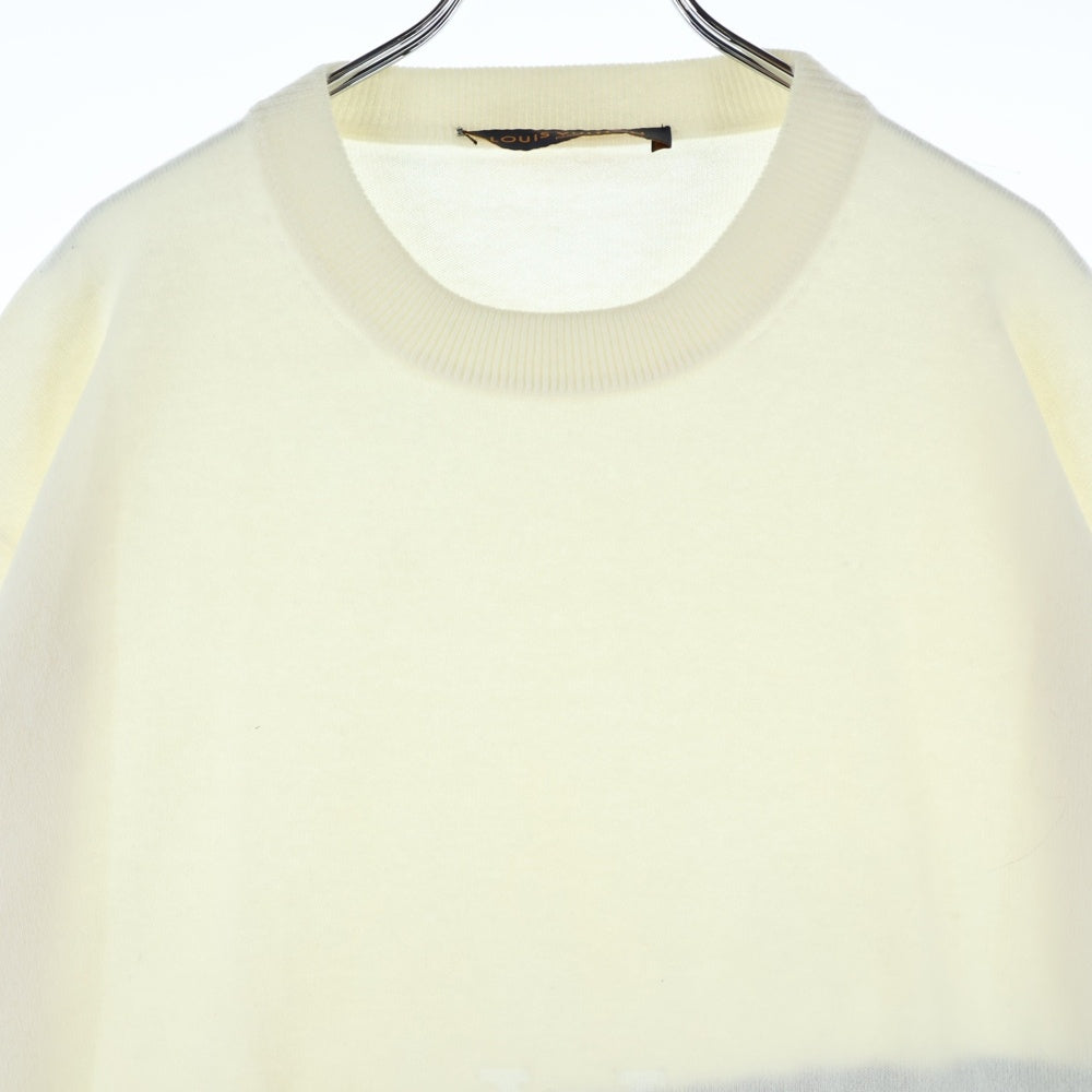 LOUIS VUITTON(ルイヴィトン) 19SS Plain Rainbow Cahmere Shirt HGN75WLZM 920N LVレインボーインタルシアカシミヤ半袖ニット アイボリー