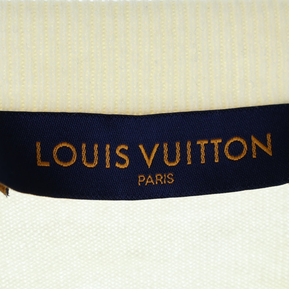 LOUIS VUITTON(ルイヴィトン) 19SS Plain Rainbow Cahmere Shirt HGN75WLZM 920N LVレインボーインタルシアカシミヤ半袖ニット アイボリー