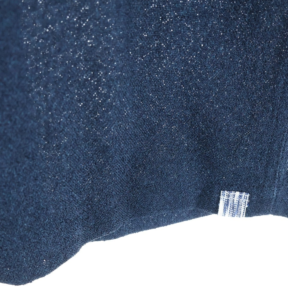 VISVIM(ヴィスヴィム) HACKING SHIRT S/S VT SILK ハッキング 刺繍入り 半袖シルクシャツ ネイビー 0123305011003
