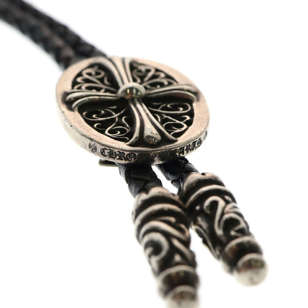 CHROME HEARTS(クロムハーツ) BOLOTIE OVALTINY タイニークラシックループタイ レザーネックレス ブラック