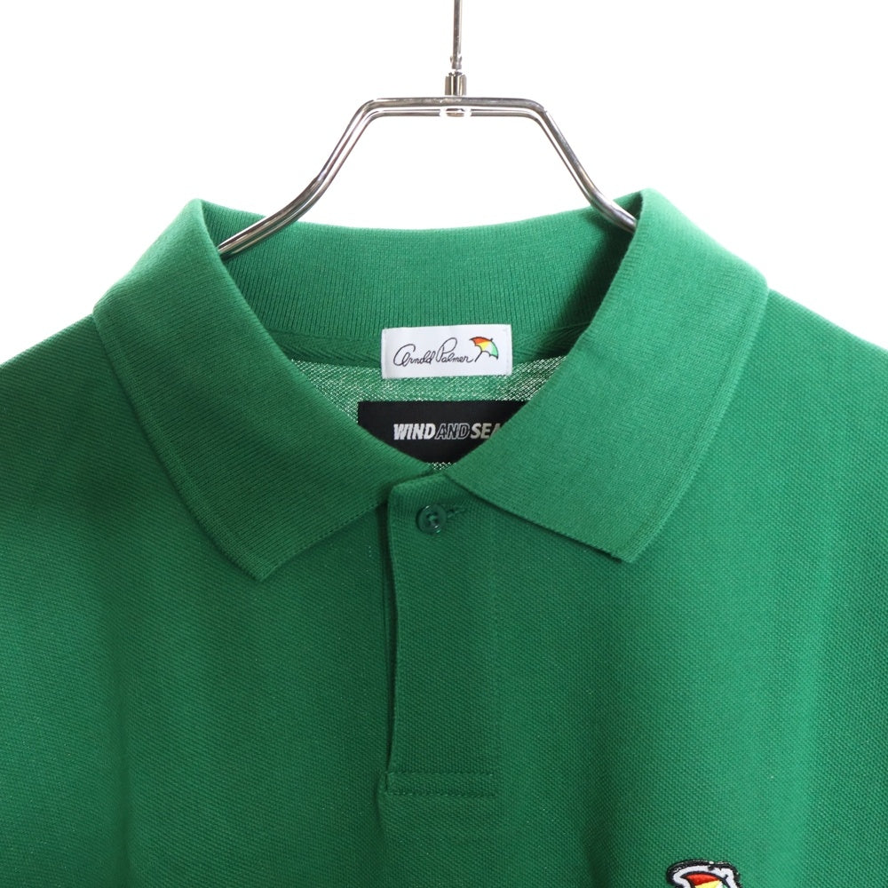 WIND AND SEA(ウィンダンシー) ×ARNOLD PALMER アーノルドパーマー 刺繍ロゴ ポロシャツ グリーン WDS-C-ARP-24-Q4-07