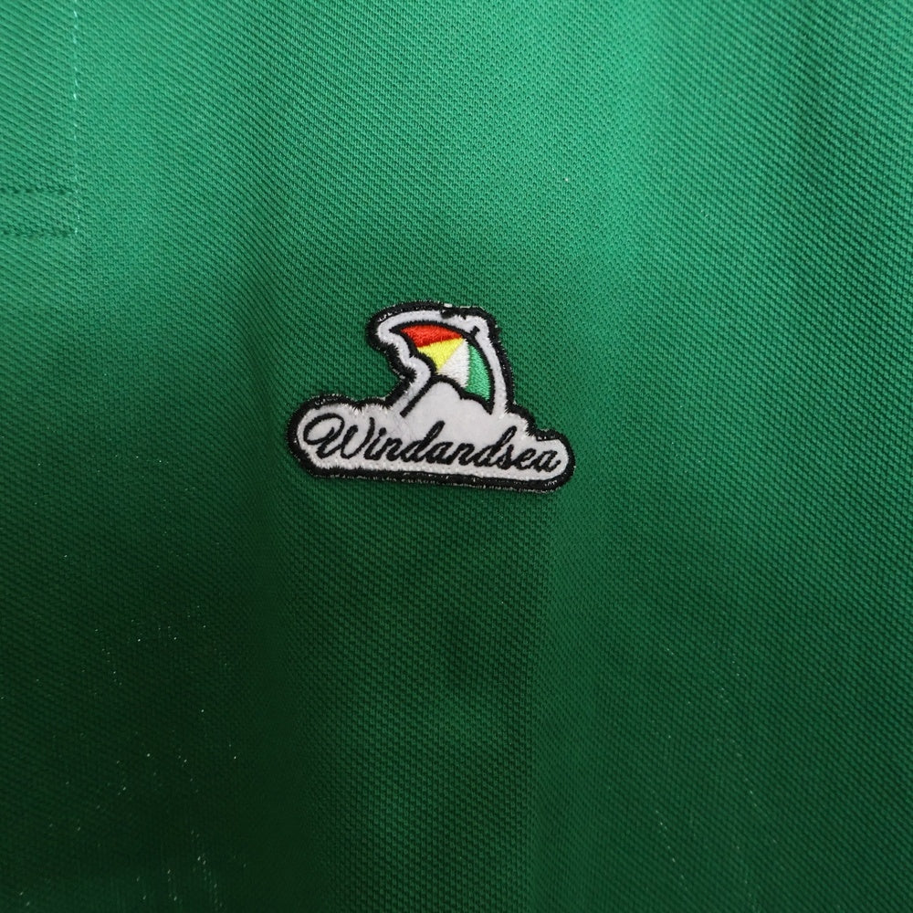 WIND AND SEA(ウィンダンシー) ×ARNOLD PALMER アーノルドパーマー 刺繍ロゴ ポロシャツ グリーン WDS-C-ARP-24-Q4-07